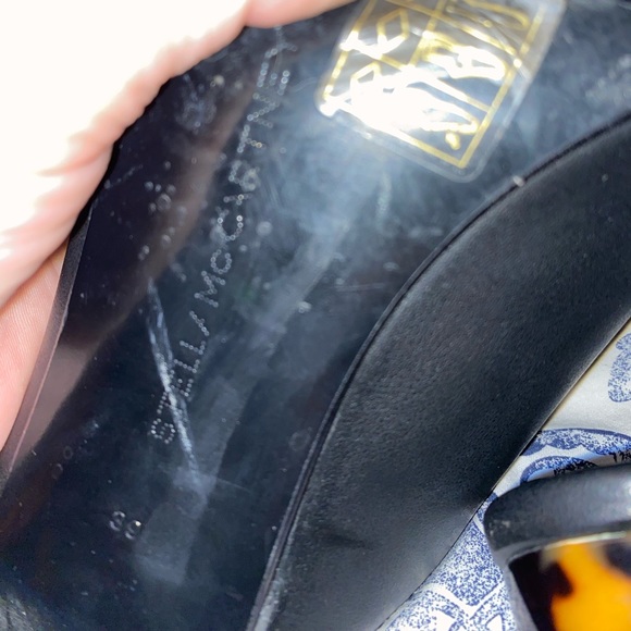 Stella McCartney Black Mules w/ Tortoiseshell Heel - Picture 7 of 7